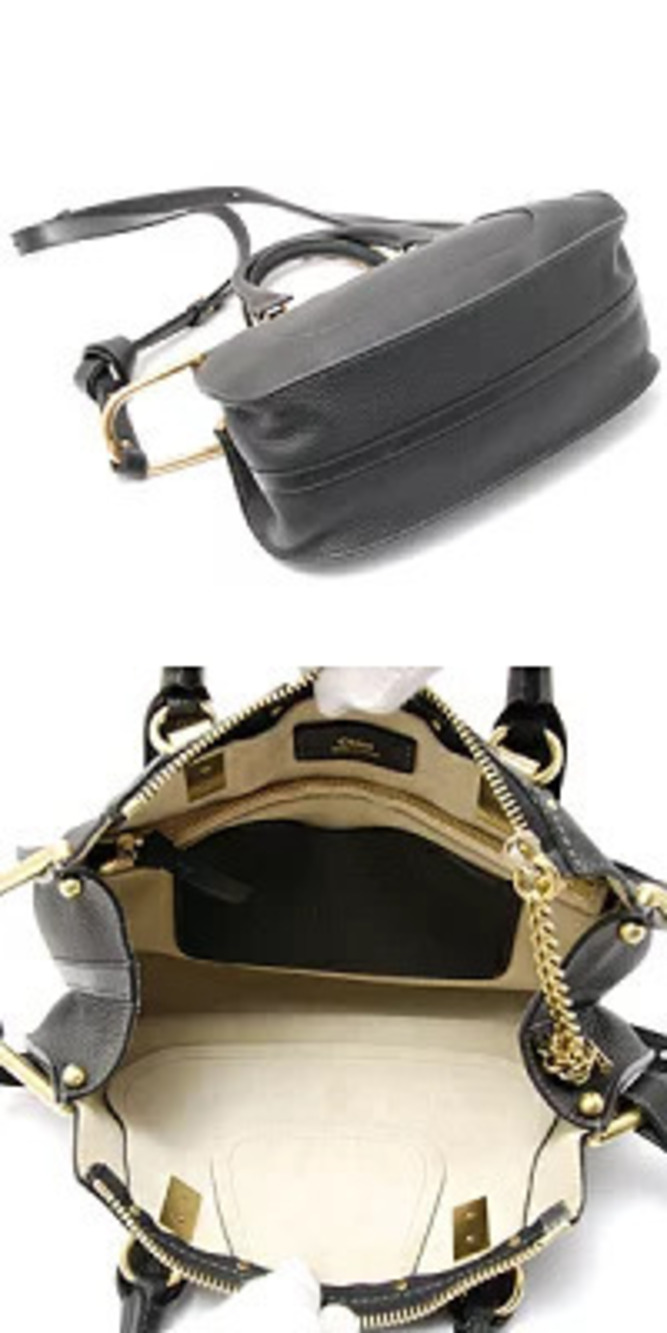 Chloe Bag Shoulder Hailey Black Calfskin